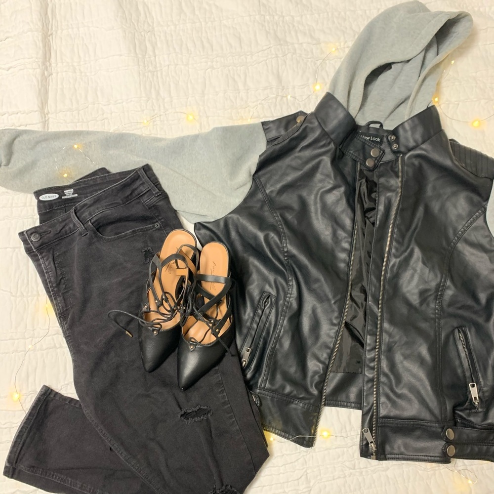 New Look Leather Jacket 2x